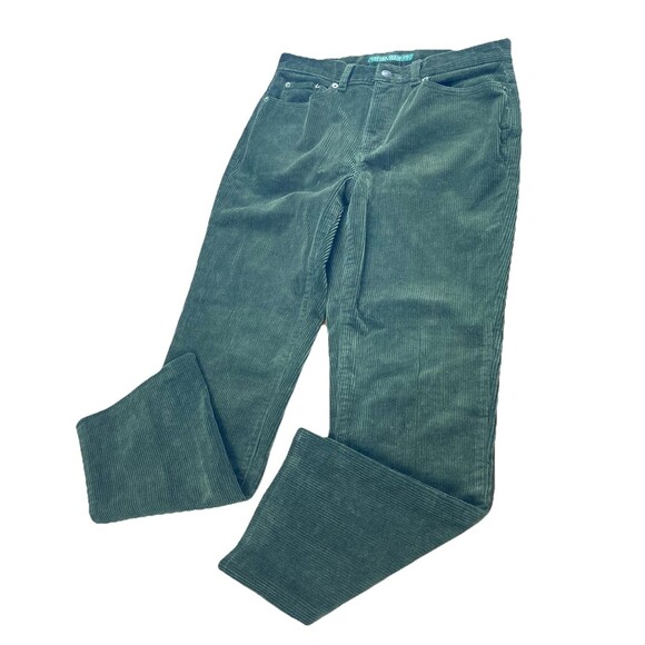 Ralph Lauren Jeans Co Sz 6 Women Corduroy Pants Dark Green Straight Leg Stretch - Picture 5 of 7
